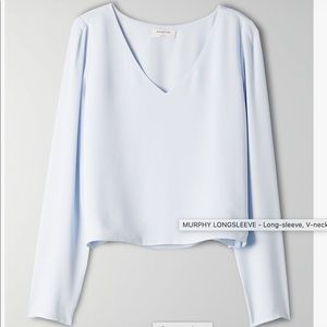 Aritzia Murphy Longsleeve blouse sea salt